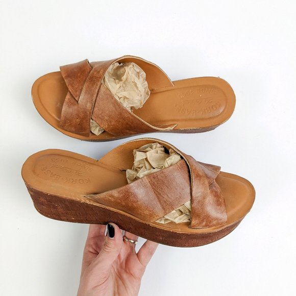 Kork-Ease Sabrina Leather Strappy Platform Sandal Brown Size 6/36.5 - Picture 9 of 16